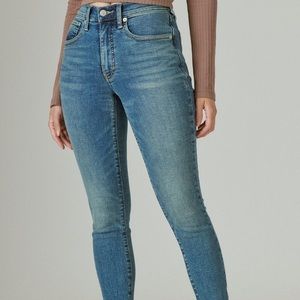 LUCKY BRAND Jeans High Rise Bridgette Skinny Ankle Denim Distressed Fading 6/28